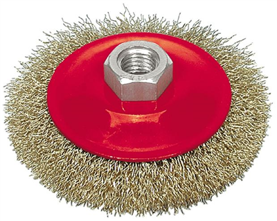 Kartáč drátěný boční 100 mm pomosazený drát