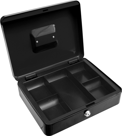 Prenosná pokladňa 300x240x90mm čierna, 2 tlačidlá