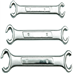 Kľúče na brzdové potrubie, otvorené, sada 3 kusov
