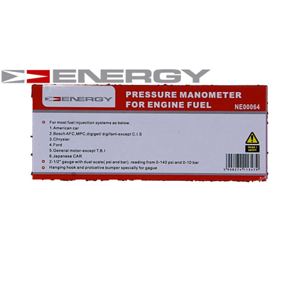 Energy NE00064 Zariadenie na testovanie, systemovy tlak paliva