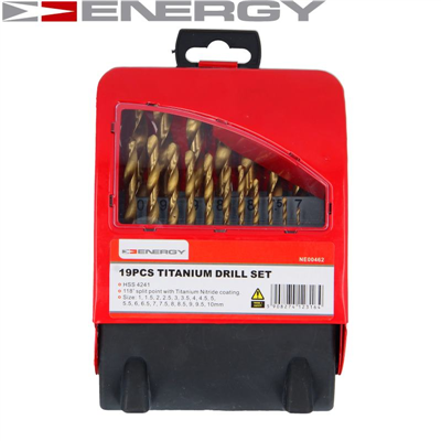 Energy NE00462 Sada špirálových vrtákov do kovu