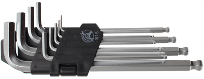 Klíče Imbus s kuličkou, 1.5 - 10 mm, dlouhé, sada 9 ks