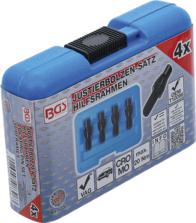Čepy pro vystředění nápravnice VAG, sada 4 kusy - BGS 8306
