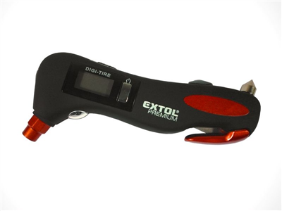 Měřič tlaku pneumatik digitální EMERGENCY 5 v 1 - EXTOL PREMIUM EX8863050