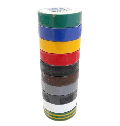 Izolační pásky elektrikářské 15 mm x 10 m, různé barvy, 10 ks