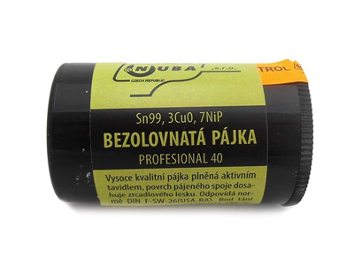 Pájecí cín Sn99, 3Cu0, 7NiP - 40 g