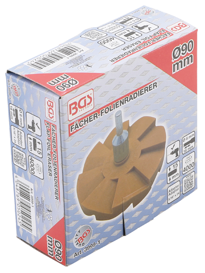 Gumový kotúč na odstraňovanie fólií, priemer 90 mm, stopka 6 mm - BGS 3999-1