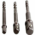 Adaptéry na gola hlavice do vrtačky, vel. 1/4”, 3/8”, 1/2”, 