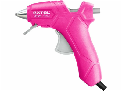 Tavná pistole 25 W, na tyčinky 7,2 mm, růžová - EXTOL LADY EX422003