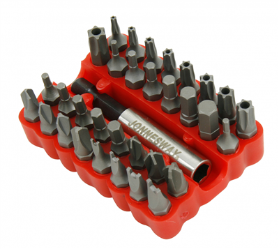 Allenové bity, TORX s otvorom, trojkrídlové, sada 33 dielov - JONNESWAY S29H2133S