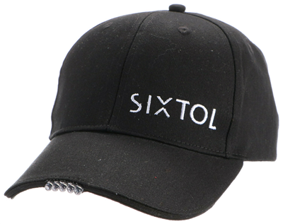 Kšiltovka s LED světlem 25 lm, nabíjecí USB, černá, univerzální velikost - SIXTOL B-CAP
