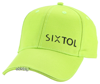 Kšiltovka s LED světlem 25 lm, nabíjecí USB, fluorescentní, uni velikost - SIXTOL B-CAP