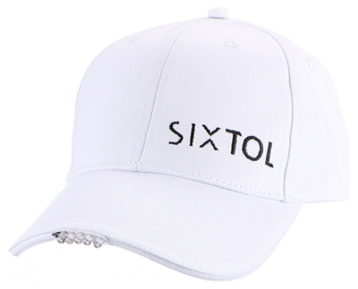 Kšiltovka s LED světlem 25 lm, nabíjecí USB, bílá, univerzální velikost - SIXTOL B-CAP