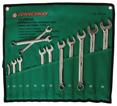 Allenové kľúče, 8 - 24 mm, šesťhranné, sada 12 ks - JONNESWAY W264112S