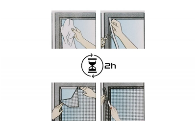 Sada okenní síť 150x180cm bílá suchý zip 6. 6m