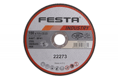 Kotouč řezný FESTA INDUSTRY na kov 150x1. 6x22. 2mm