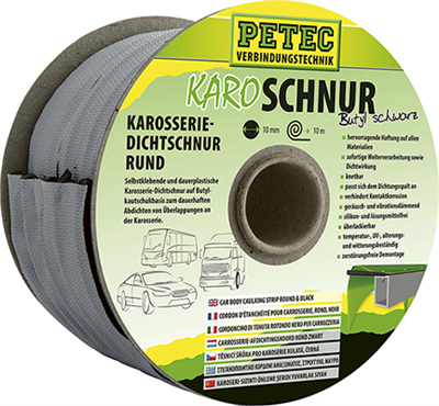 Těsnící šňůra kulatá - černá 10 m x Ø 10 mm