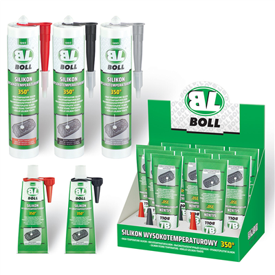 VYSOKOTEPLOTNÍ SILIKON,  červený / černý  -  80 ml  sada
