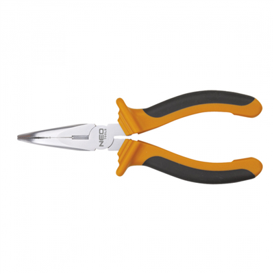 Ploché kliešte 160 mm zahnuté čeľuste bočný rez NEO tools