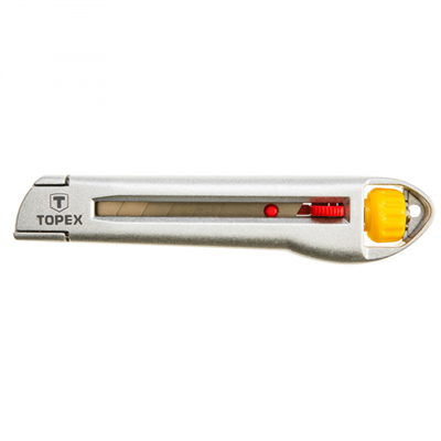 nůž odlamovací 18mm výsuv kolečkem Topex