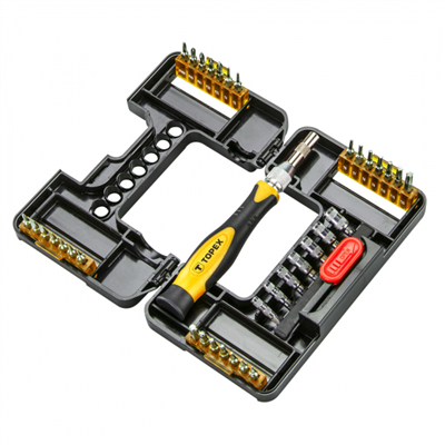 sada bitů s ráčnou 37 ks Topex