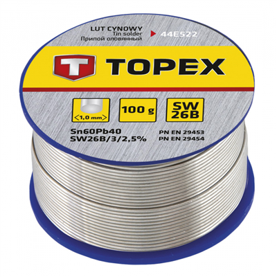 cín trubič. 1,0mm 100gr 60% Topex