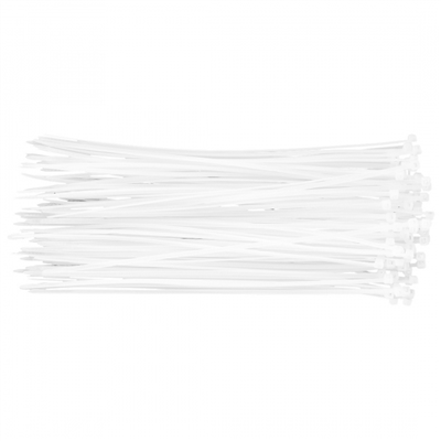 pásky stahovací 2,5x200mm bílé 100ks Topex