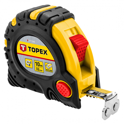 Merací pás 10m/32mm oceľový/nylonový magnetový doraz Topex