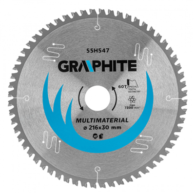 pílový kotúč 216 x 30 mm-60 zubov FWF Multimateriál Grafit