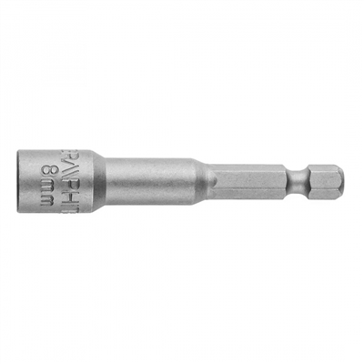 hlavice nástrčná M8 stopka 6-tihran magnet Graphite