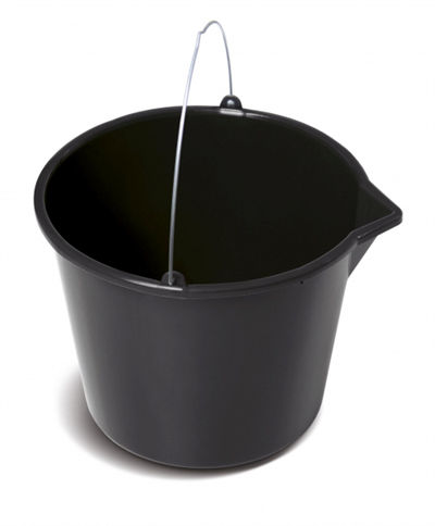 Vědro stavební s nálevkou BUCKET černé 20l