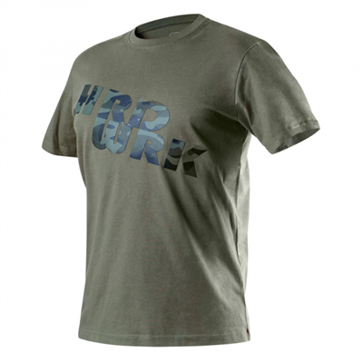 triko krátký rukáv tmavě zelená CAMO, velikost XL NEO tools