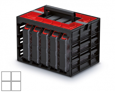 Skriňa s 5 organizérmi (boxy) TAGER CASE 415x290x290