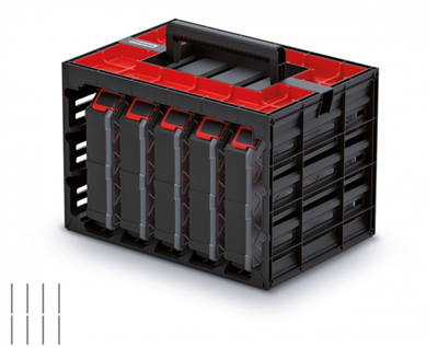 Skriňa s 5 organizérmi (priehradkami) TAGER CASE 415x290x290