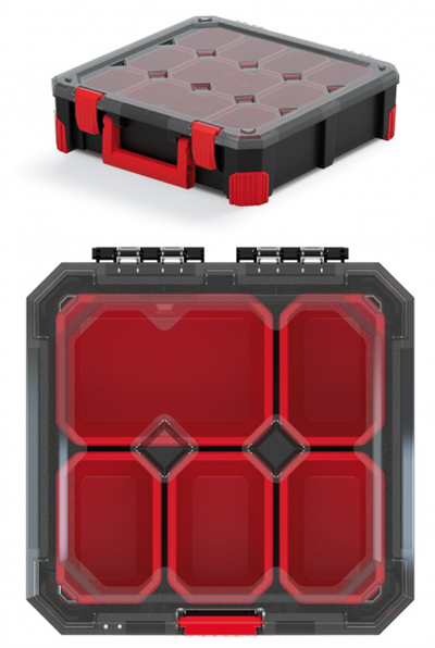 Organizér TITAN - 5 priehradiek, priehľadné veko 280x280x110