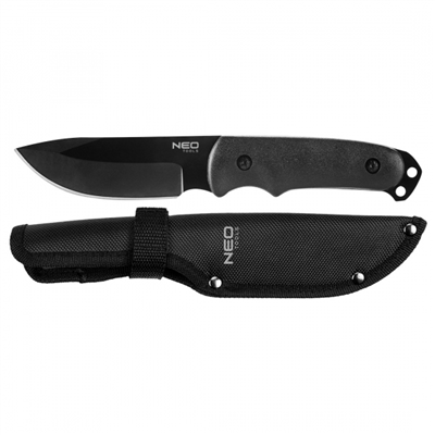 nôž čepeľ 10,8cm, taktický, nerezová oceľ 3Cr13, puzdro, NEO tools