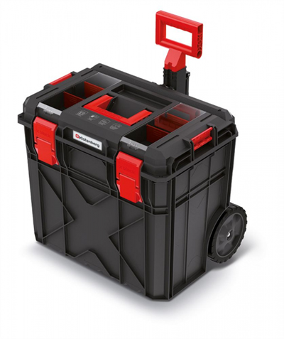 Kufrík na náradie s transp. kolieskami X BLOCK LOG čierny 546x380x510