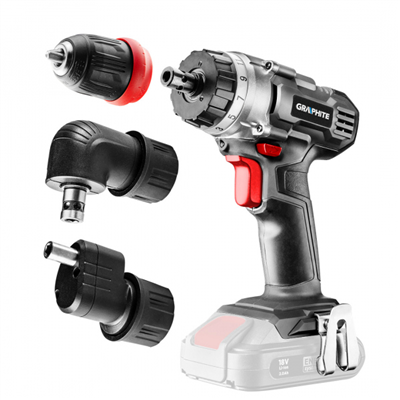 Aku skrutkovač s vymeniteľnými nástrčkami 18V Energy+ Graphite