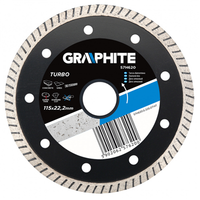 priemer disku.-115x22 segment 6x1,3mm Turbo Graphite