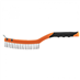kartáč nerez ruční 3x19, škrabka, rukojeť Nylon NEO tools