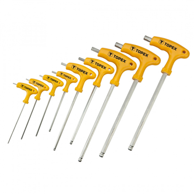 sada kľúčov TORX T10-T50 9ks Topex T-rukoväte