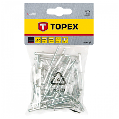 nýty •3,2x10 AL 50ks Topex