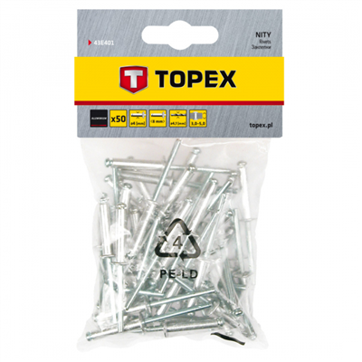 nýty •4x8 AL 50ks Topex