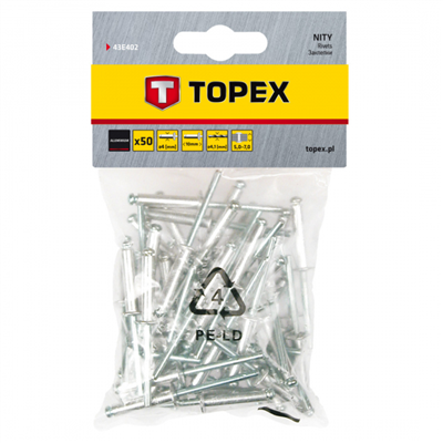 nýty •4x10 AL 50ks Topex