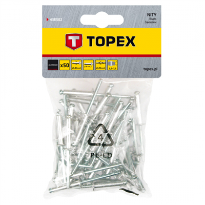nýty •4.8x10 AL 50ks Topex