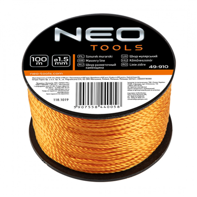 provázek stavební 100m x 1.5mm NEO tools