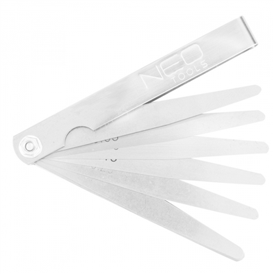 měrky listové 26dílů, 0,04 do 0.63mm, nerez NEO tools