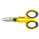 TOPEX 32D413 nůžky elektrikářské na kabely a drátky, nerez 140mm Topex