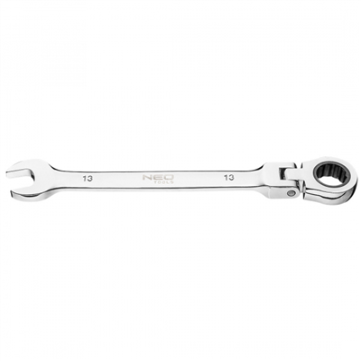 račňový kľúč 13 mm s kĺbom a plochým NEO náradím