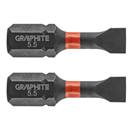 Graphite 56H510 bit úderový SL5.5 x 25 mm, 2 ks plochý Graphite